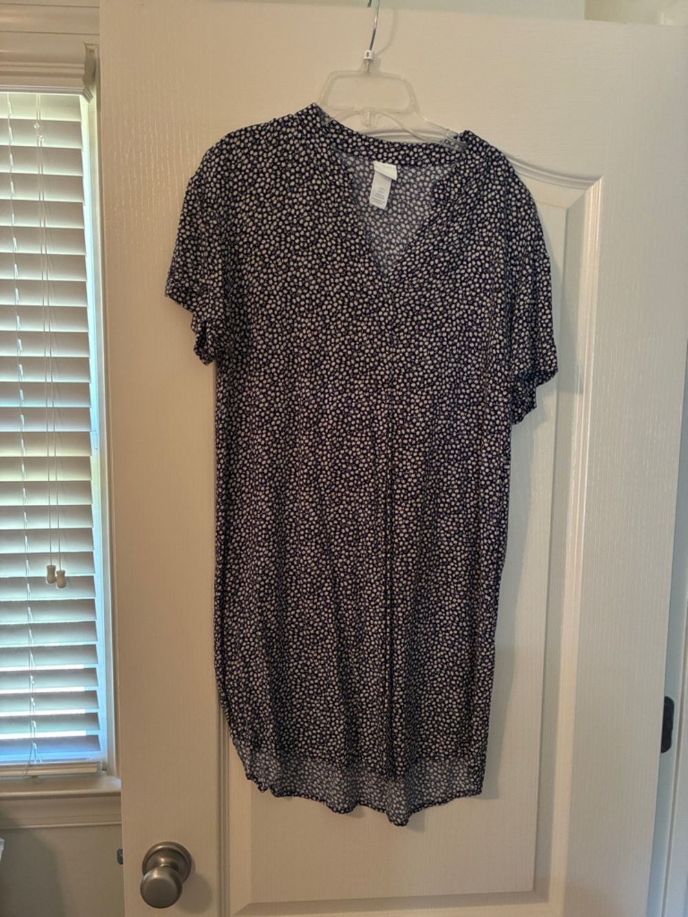 H&M Navy Dress with White Micro-Print